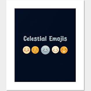 Different emojis in planet bodies Posters and Art